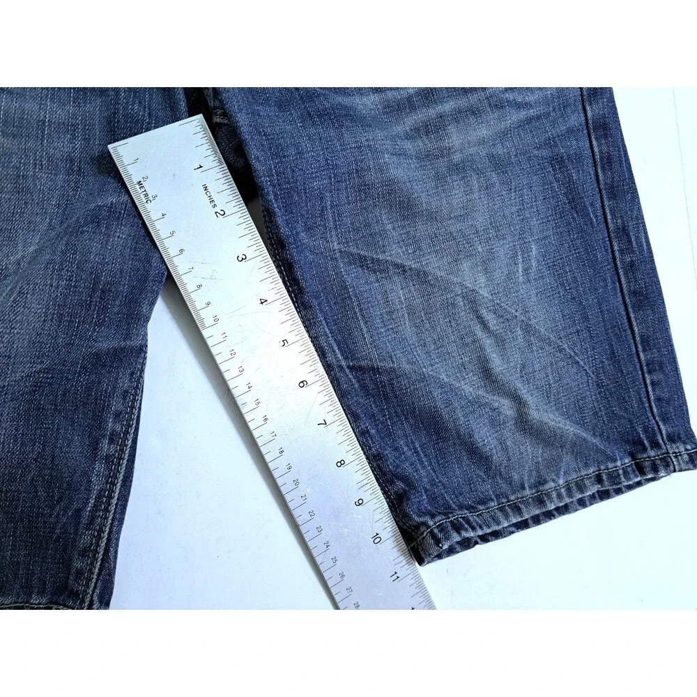 Industrie 99 Men’s 32 Vintage Y2K 90s Denim Blue Distressed Shorts